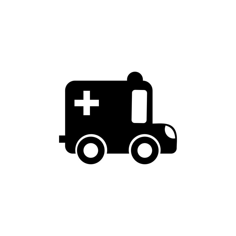 Ambulance - Vinyl Decal - Custom Size
