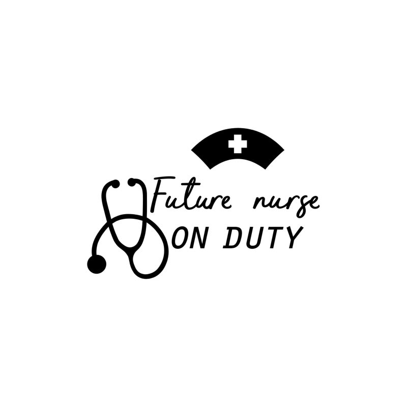 Future Nurse On Duty - Vinyl Decal - Custom Size