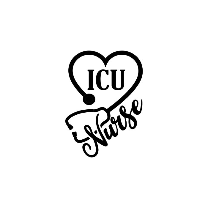 ICU Nurse Vinyl Decal - Custom Size