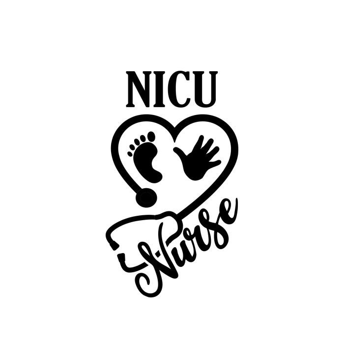 NICU Nurse Vinyl Decal - Custom Size