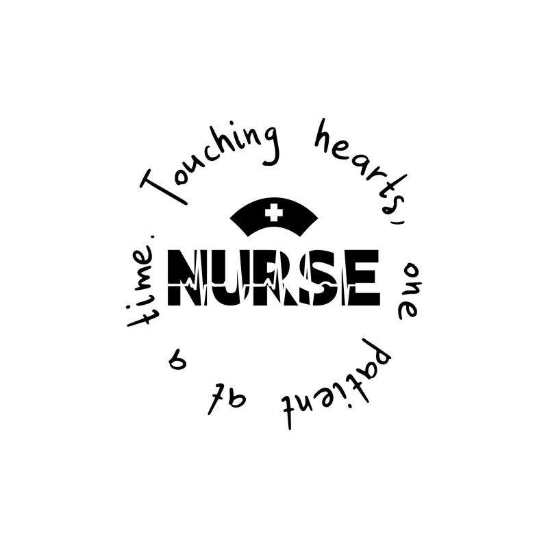 Touching Hearts One Patient At A Time - Vinyl Decal - Custom Size