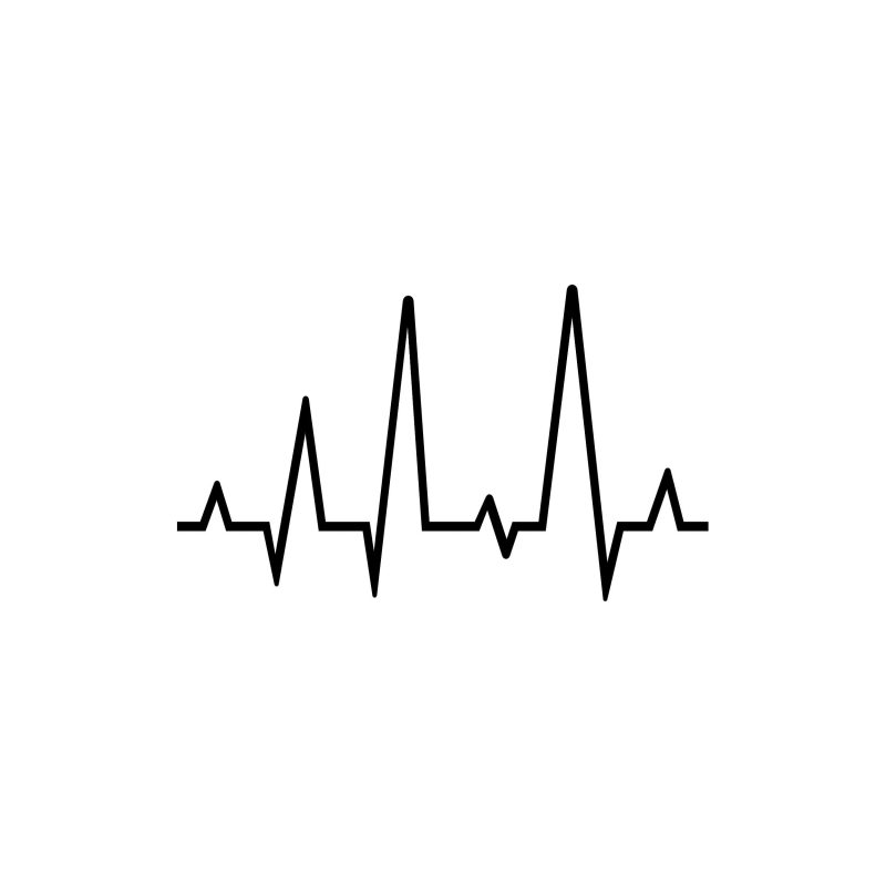 Heartbeat - Vinyl Decal - Custom Size