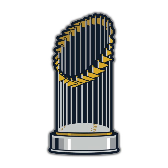 World Series Trophy Full Color Vinyl Sticker - Custom Size