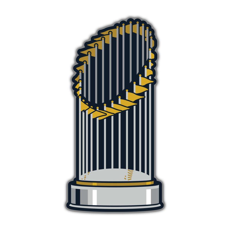 World Series Trophy Full Color Vinyl Sticker - Custom Size