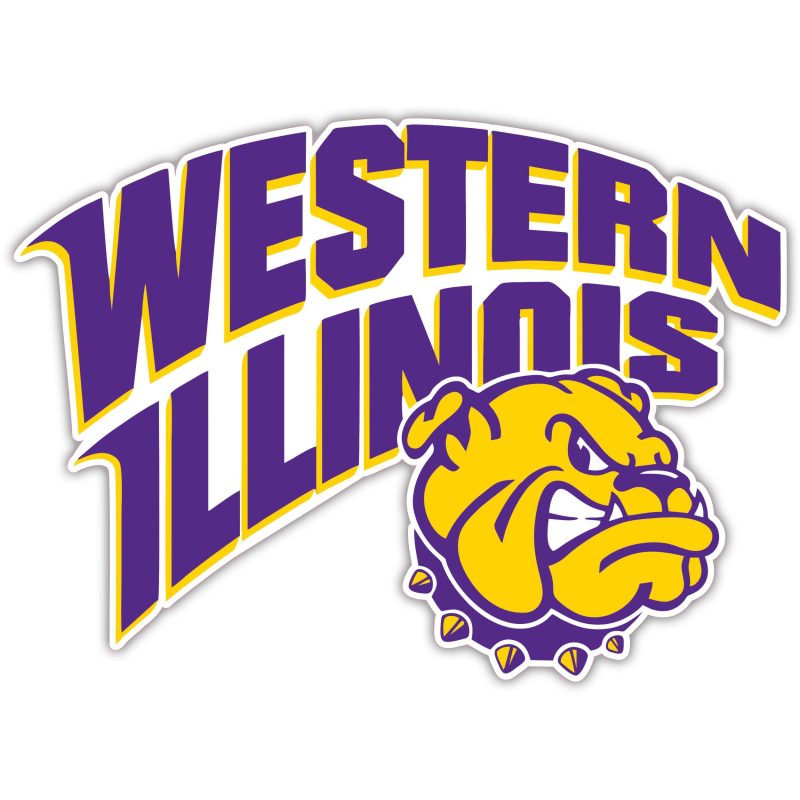 Western Illinois University - Lettering - Full Color Vinyl Decal - Custom Size