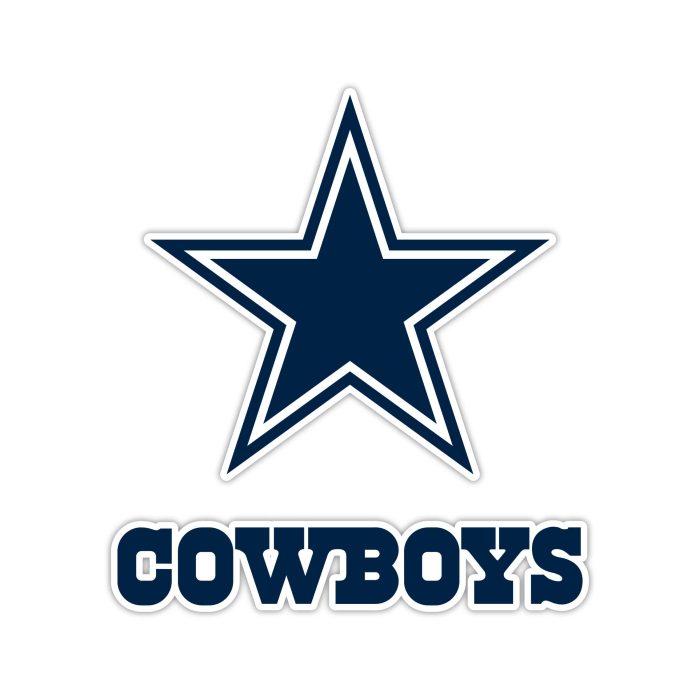 Dallas Cowboys - Star - Full Color Vinyl Sticker - Custom Size