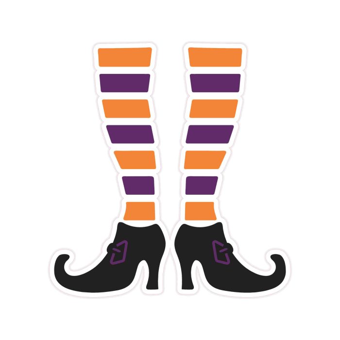 Witch Legs Full Color Vinyl Decal - Custom Size