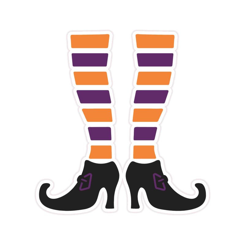Witch Legs Full Color Vinyl Decal - Custom Size