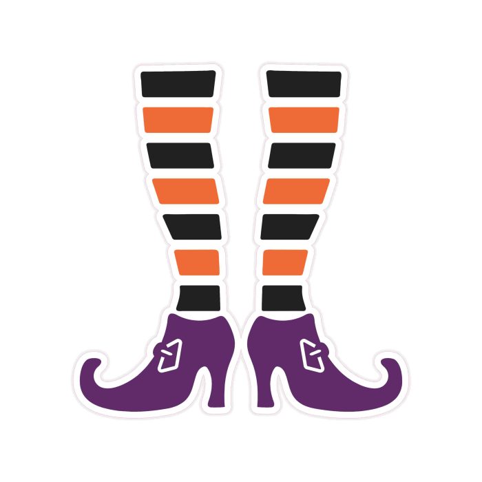 Witch Legs Full Color Vinyl Decal - Custom Size