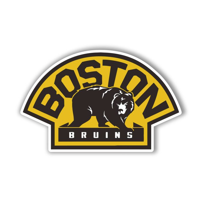 Boston Bruins - Bear - Full Color Vinyl Sticker - Custom Size