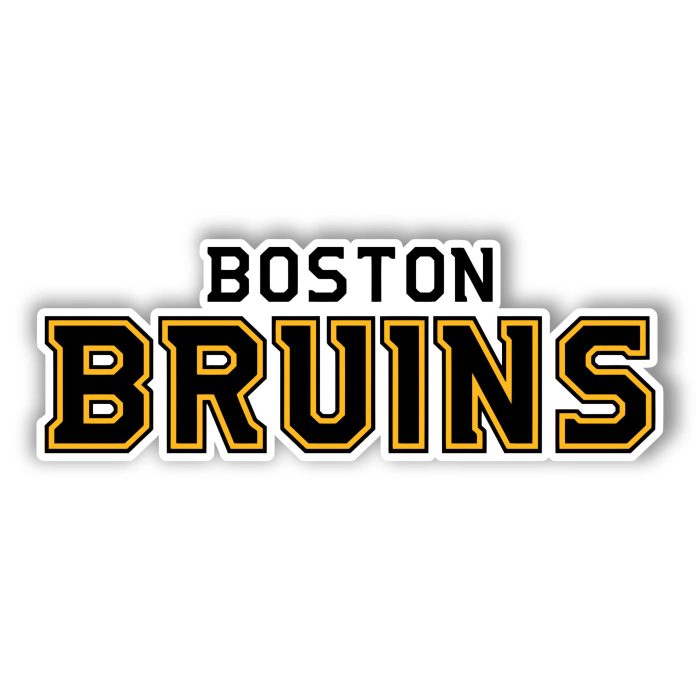Boston Bruins - Name - Full Color Vinyl Sticker - Custom Size