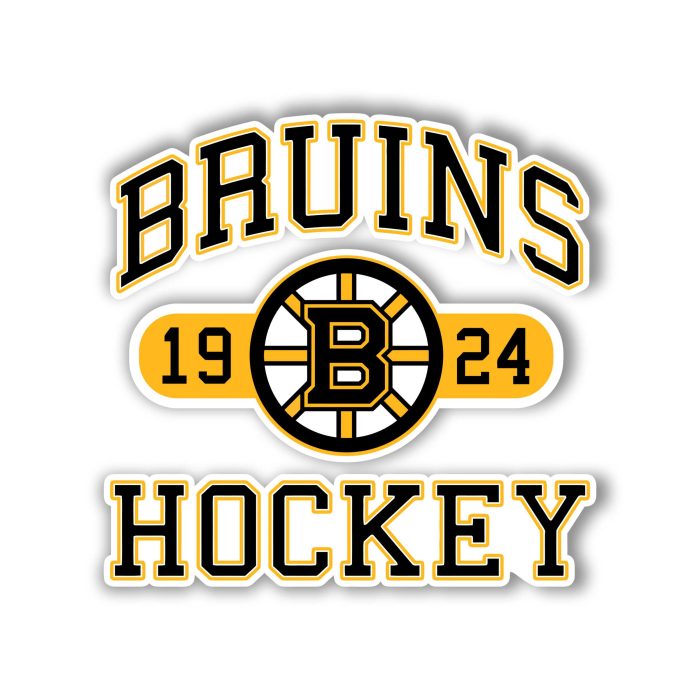 Boston Bruins - Bruins Hockey 1924 - Full Color Vinyl Sticker - Custom Size