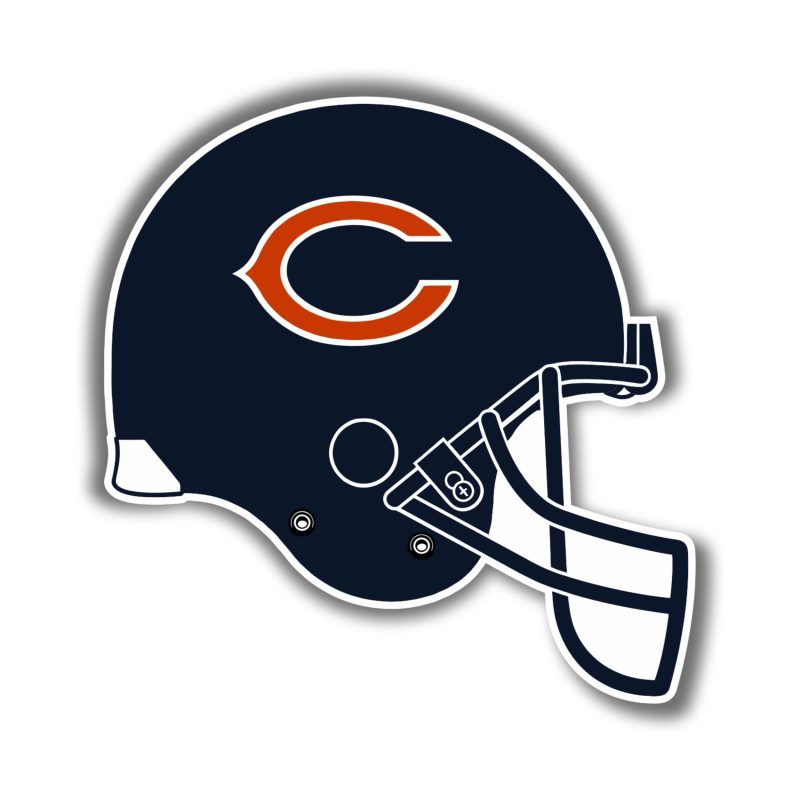 Chicago Bears - Bear Head- Full Color Vinyl Sticker - Custom Size