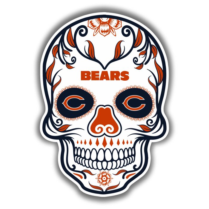 Chicago Bears Full Color Vinyl Sticker - Custom Size