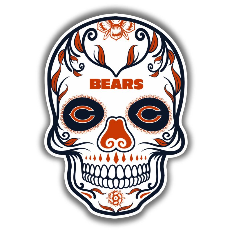 Chicago Bears - Sugar Skull - Temporary Tattoo