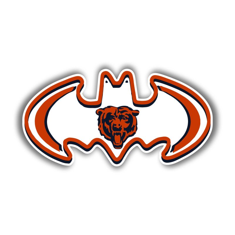Chicago Bears - Batman with Bear - Temporary Tattoo