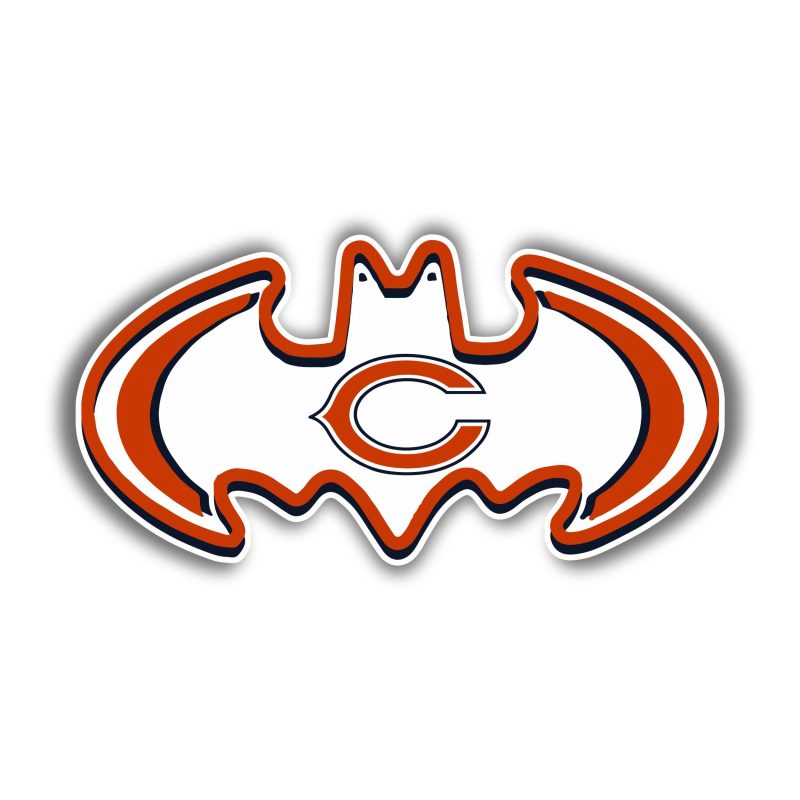 Chicago Bears - Bear Head- Full Color Vinyl Sticker - Custom Size