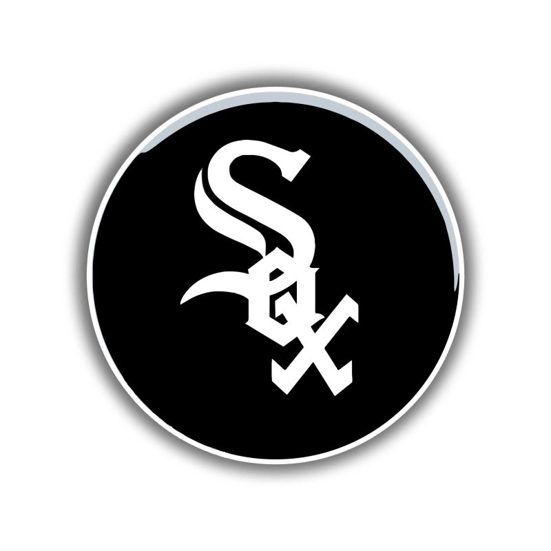 Chicago White Sox – Black Circle with White Sox - Temporary Tattoo