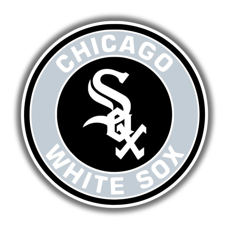 Chicago White Sox - Gray Circle With White Words - Temporary Tattoo