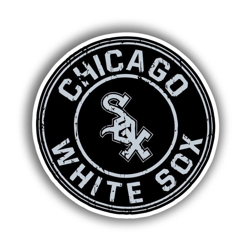 Chicago White Sox - Black and Gray Circle - Temporary Tattoo