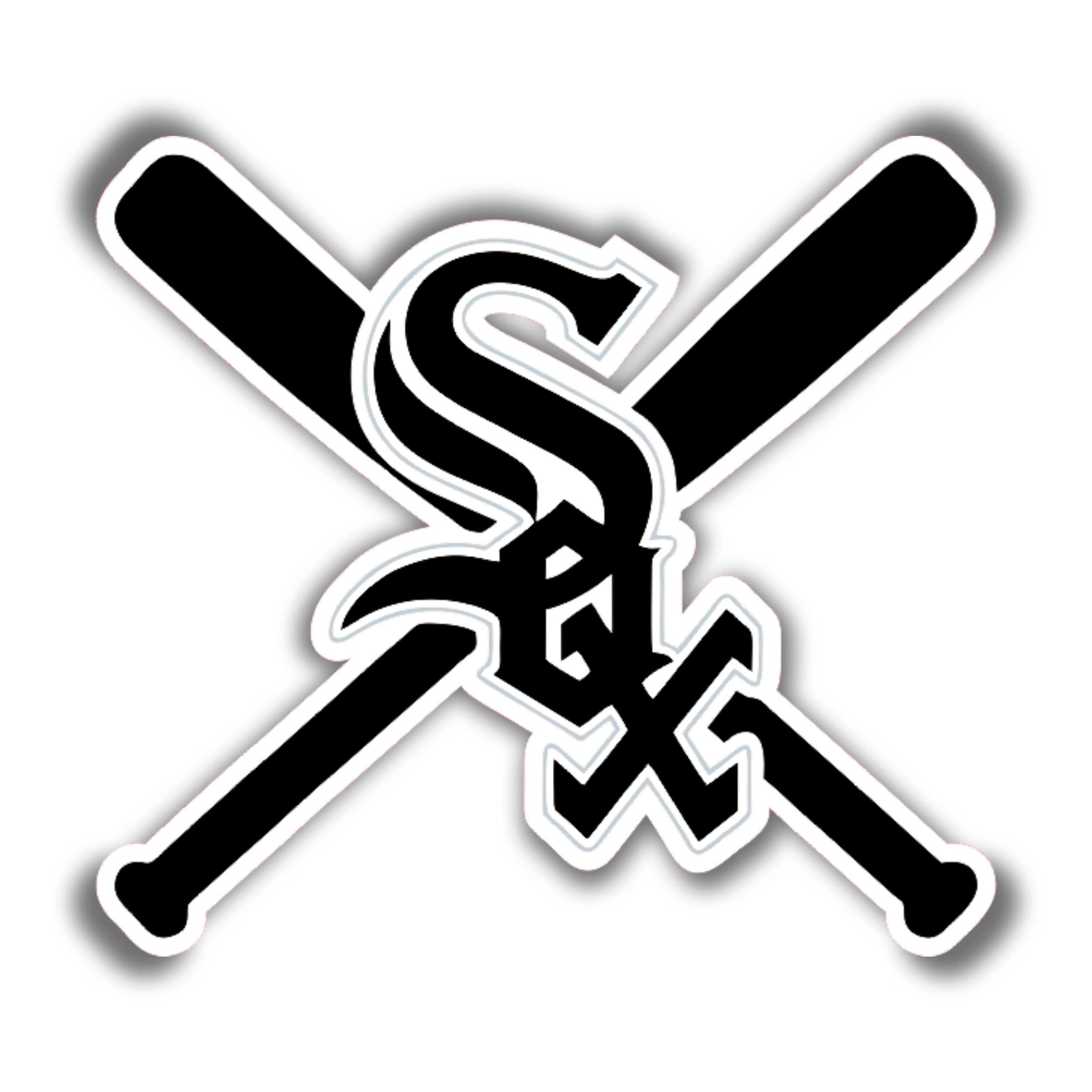 Chicago White Sox - Sox with Baseball Bats Crossed  - Temporary Tattoo