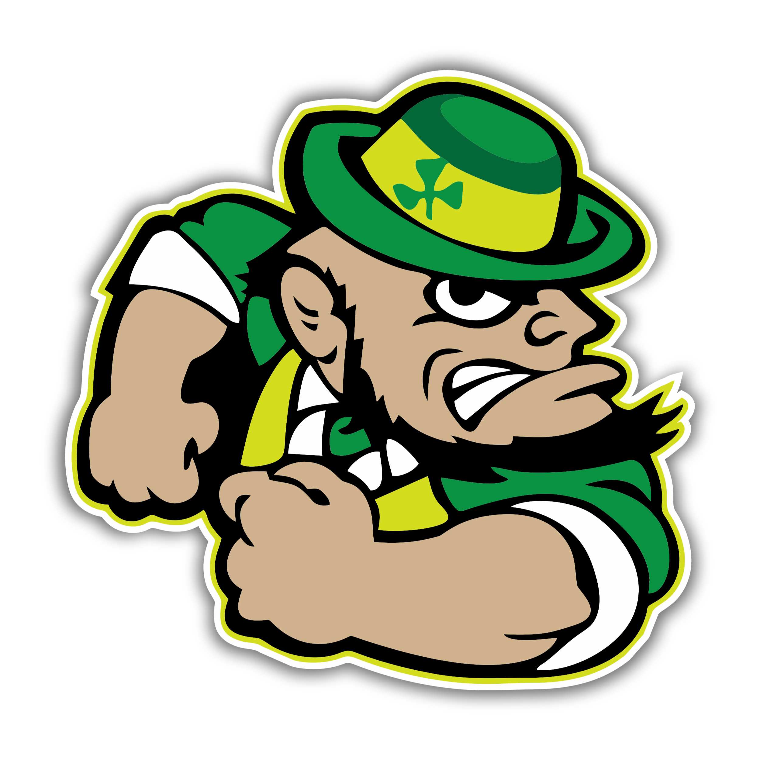 Notre Dame -Leprechaun- Full Color Vinyl Sticker - Custom Size
