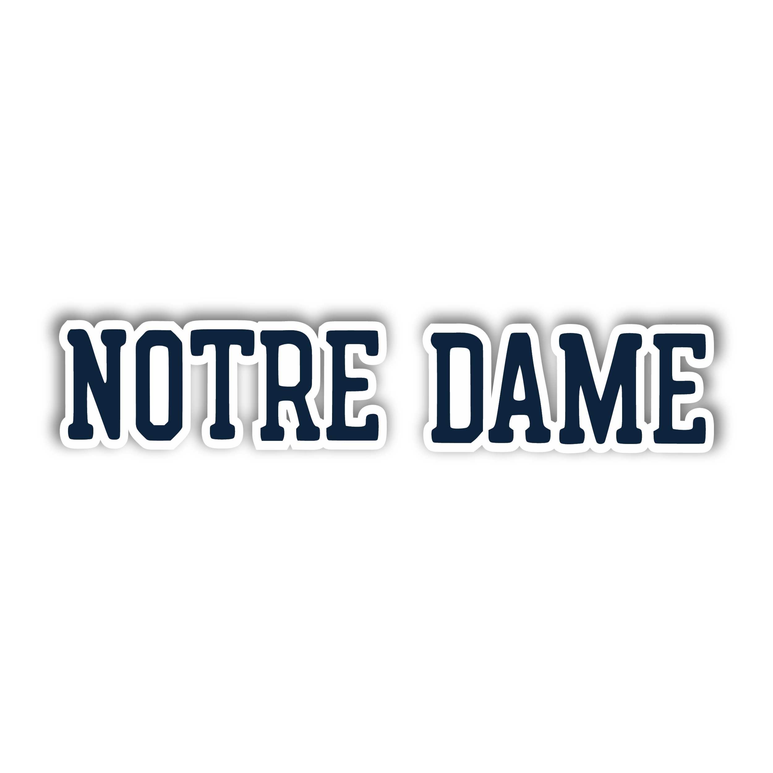 Notre Dame -Notre Dame- Full Color Vinyl Sticker - Custom Size