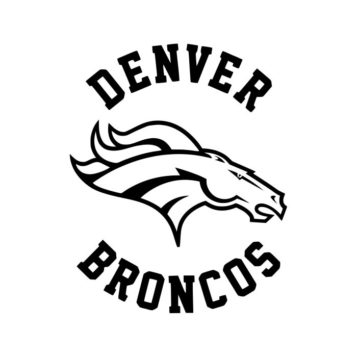 Denver Broncos - Vinyl Decal - Custom Size
