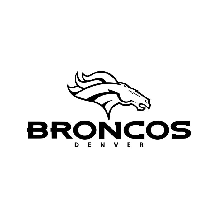 Denver Broncos  - Vinyl Decal - Custom Size