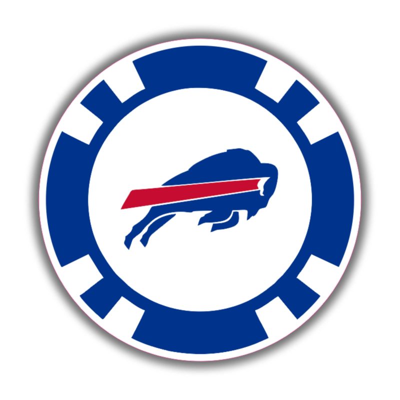 Buffalo Bills - Poker Chip - Temporary Tattoo