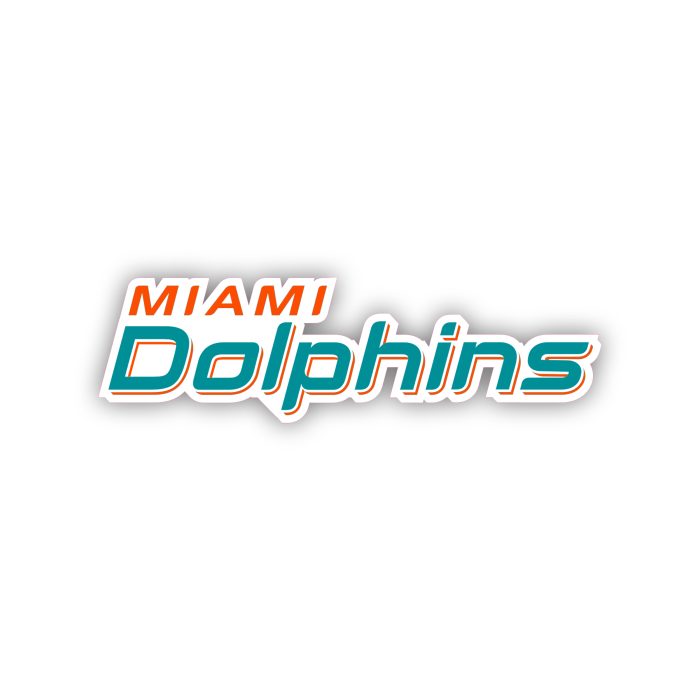 Miami Dolphins - Lettering - Temporary Tattoo