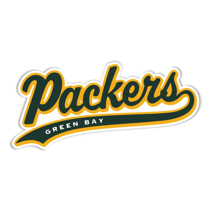 Green Bay Packers - Full Color Vinyl Sticker - Custom Size