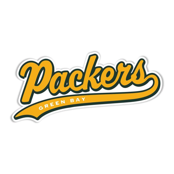 Green Bay Packers - Full Color Vinyl Sticker - Custom Size