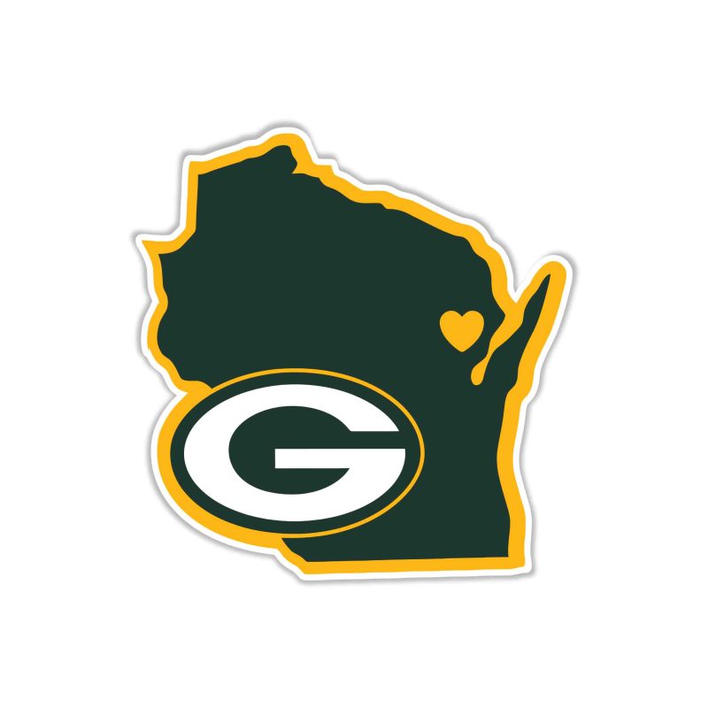 Green Bay Packers - Full Color Vinyl Sticker - Custom Size