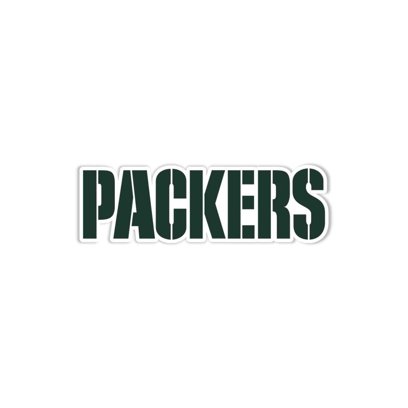Green Bay Packers - Full Color Vinyl Sticker - Custom Size