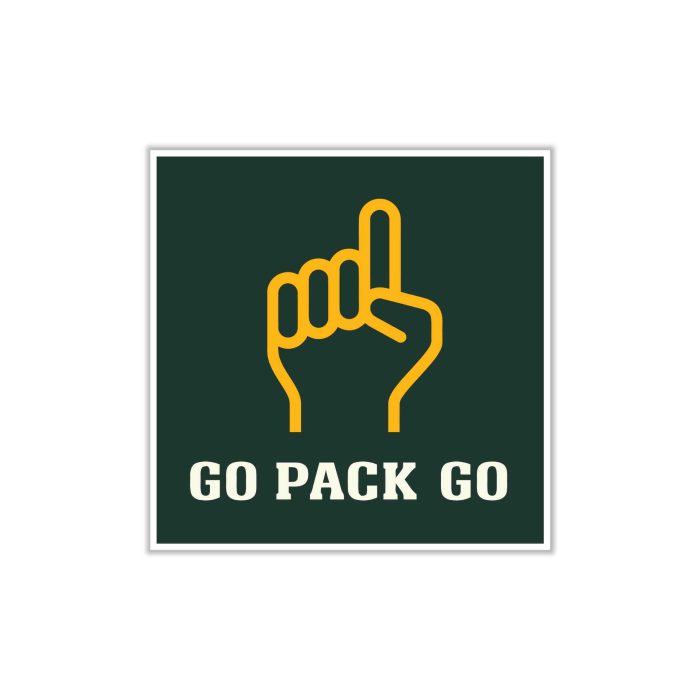 Green Bay Packers - Full Color Vinyl Sticker - Custom Size