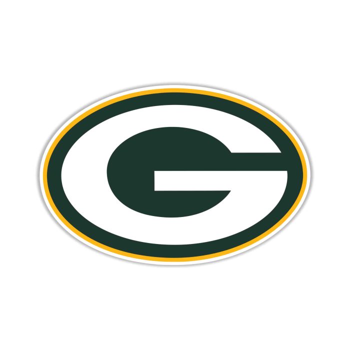 Green Bay Packers - Full Color Vinyl Sticker - Custom Size