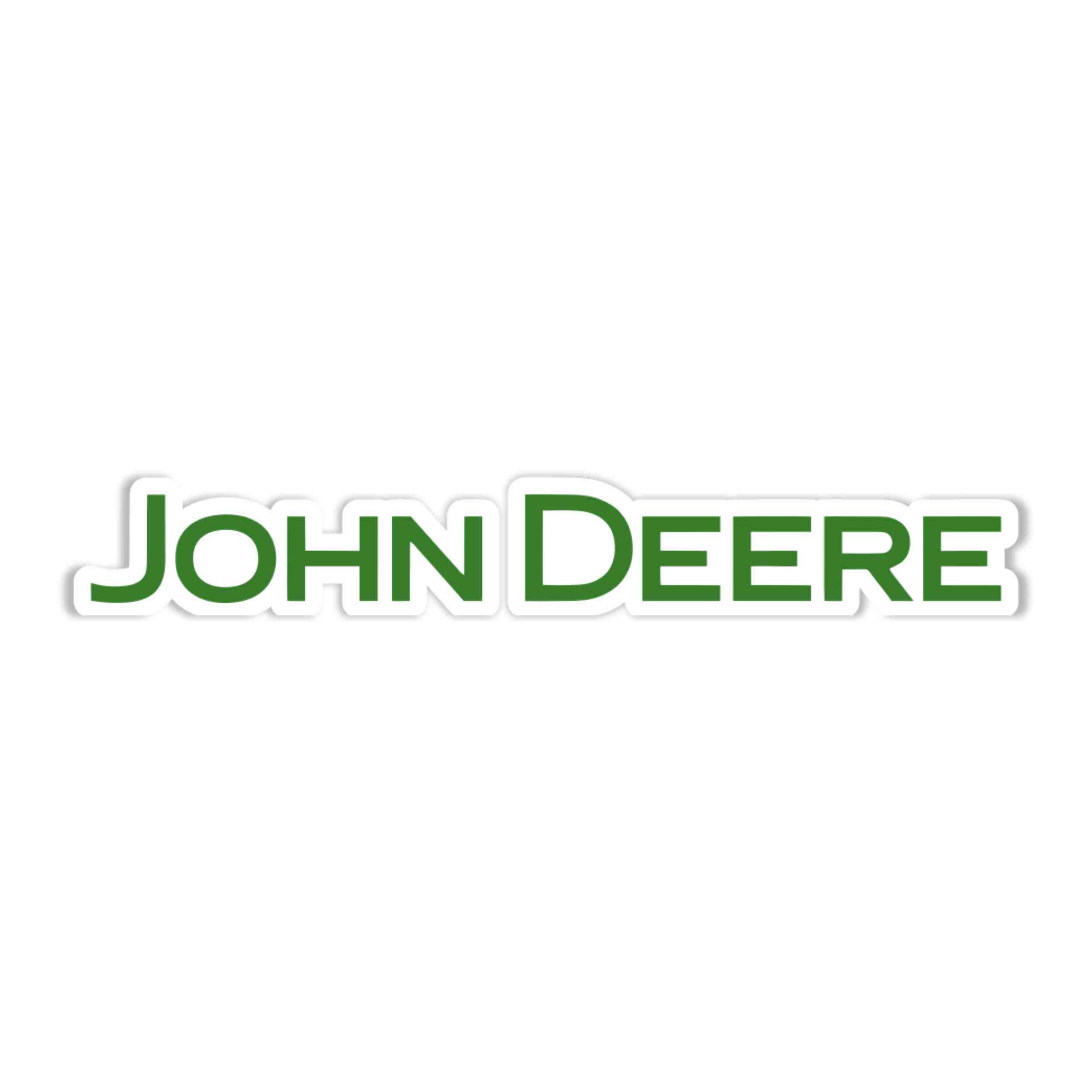 John Deere - Green name - Full Color Vinyl Sticker - Custom Size