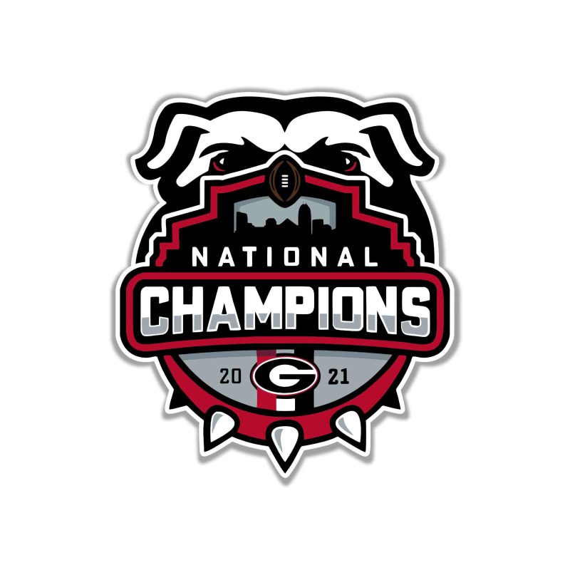 Georgia Bulldogs Full Color Vinyl Decal - Custom Size