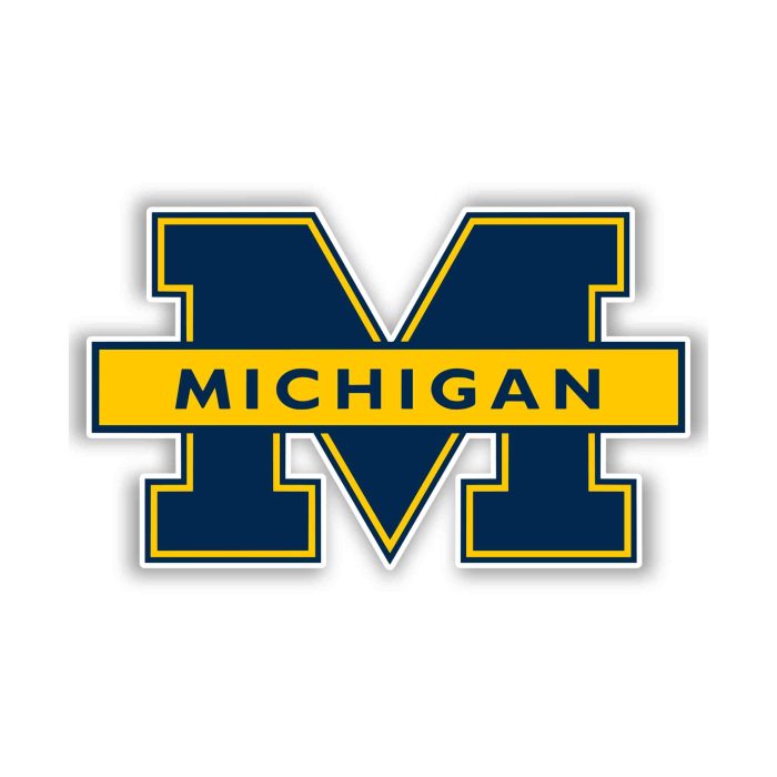 Michigan Wolverines Full Color Vinyl Decal - Custom Size