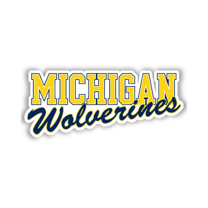 Michigan Wolverines Full Color Vinyl Decal - Custom Size