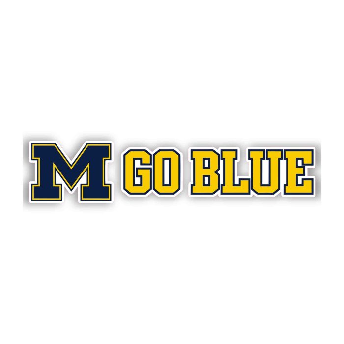 Michigan Wolverines Full Color Vinyl Decal - Custom Size