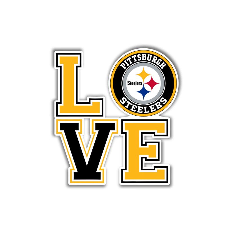 Pittsburgh Steelers Full Color Vinyl Sticker - Custom Size