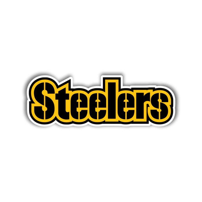 Pittsburgh Steelers Full Color Vinyl Sticker - Custom Size