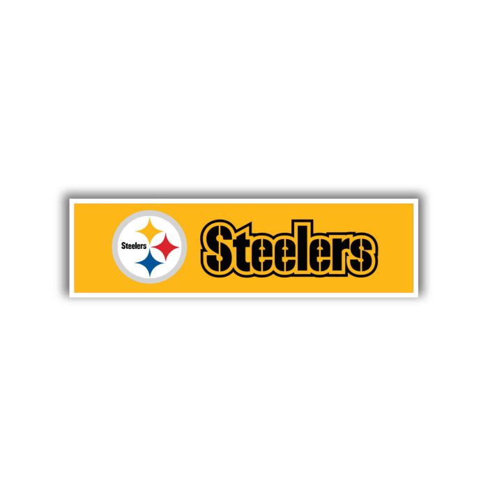 Pittsburgh Steelers Full Color Vinyl Sticker - Custom Size