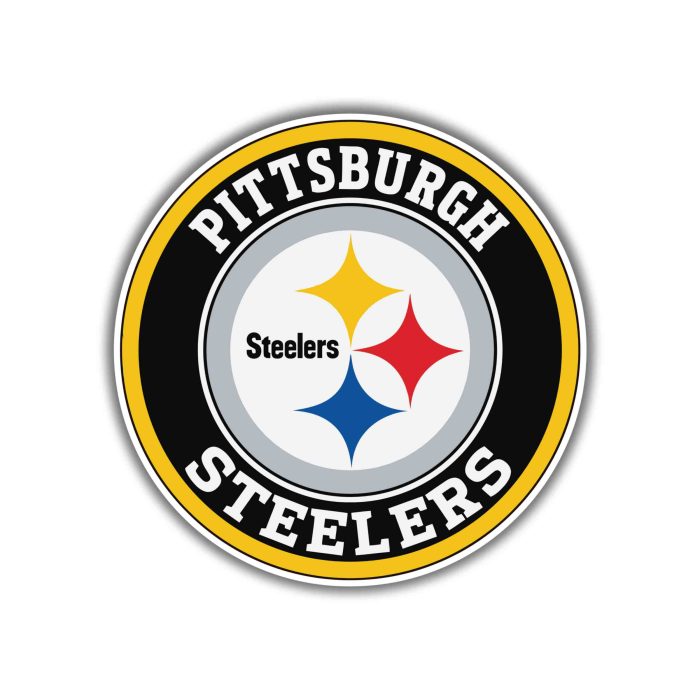 Pittsburgh Steelers Full Color Vinyl Sticker - Custom Size