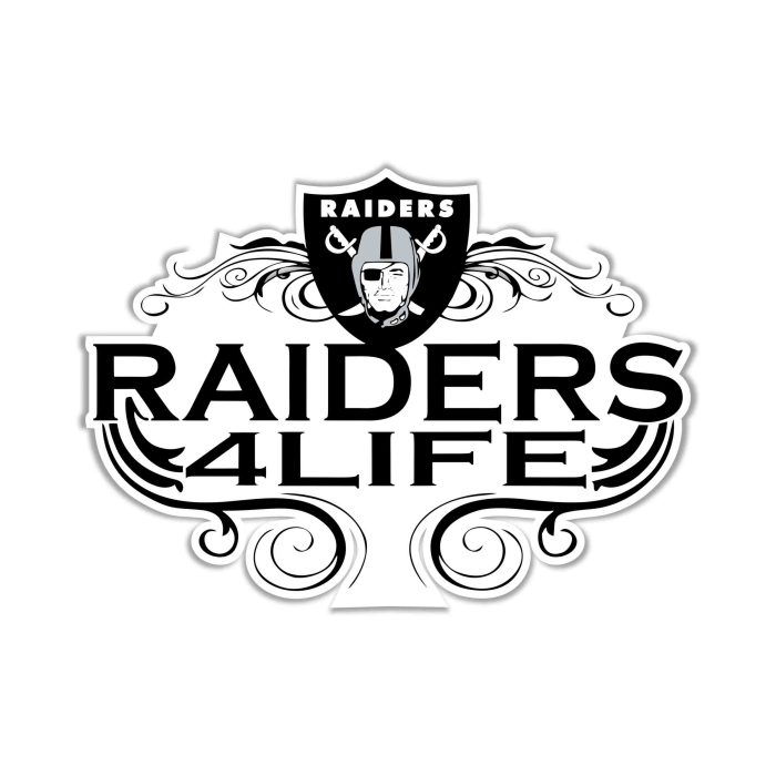 Las Vegas Raiders Full Color Vinyl Sticker - Custom Size