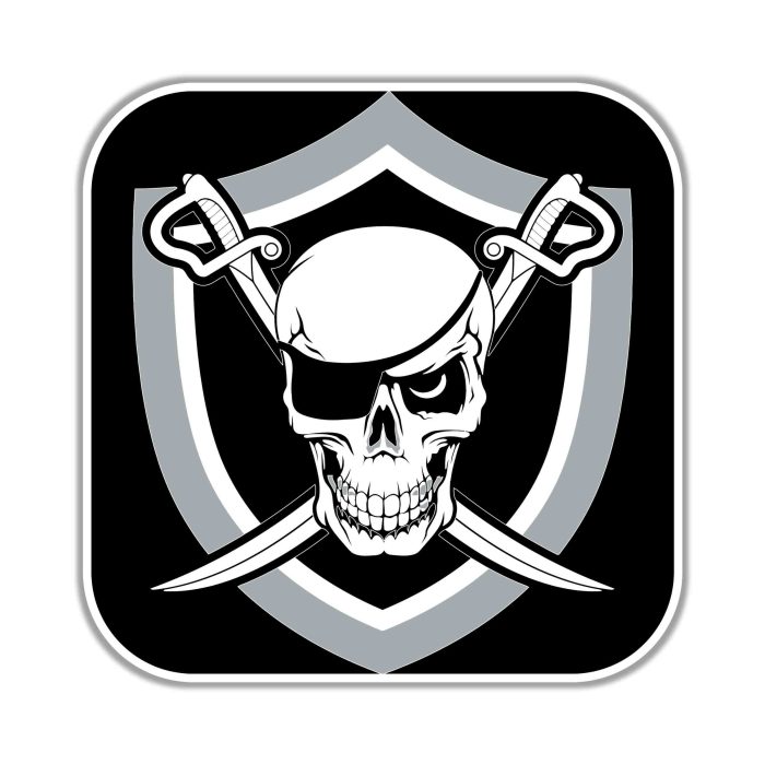 Las Vegas Raiders Full Color Vinyl Sticker - Custom Size