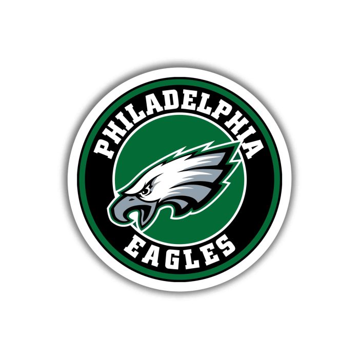 Philadelphia Eagles- Full Color Vinyl Sticker - Custom Size