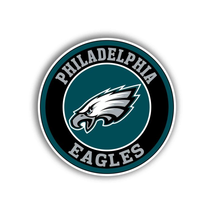 Philadelphia Eagles- Full Color Vinyl Sticker - Custom Size